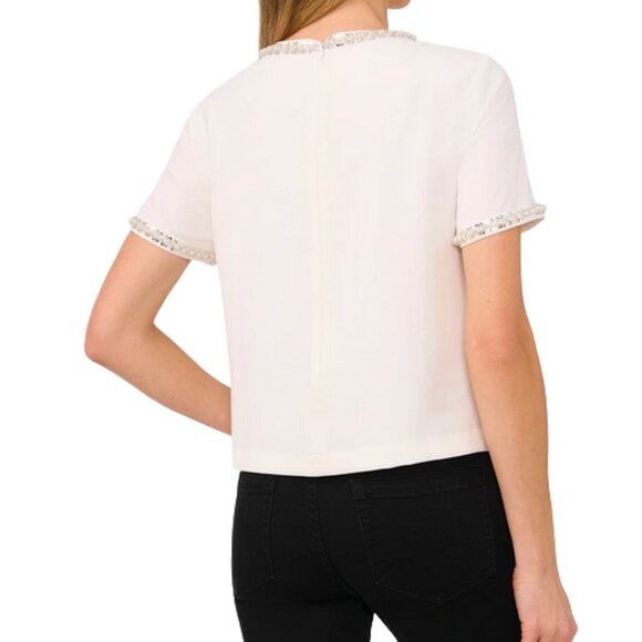 CeCe Pearl Embellished Blouse – Elegant Work to Party Top ✨ - Picture 2 of 3